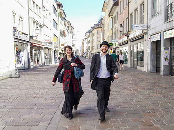 Duo Berger/Leuenberger in der Stadt